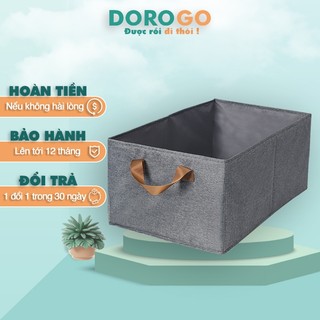 Hộp đựng quần áo khung thép sắp xếp tủ đồ DOROGO mặt đáy gỗ tay cầm tiện lợi chắc chắn HVT