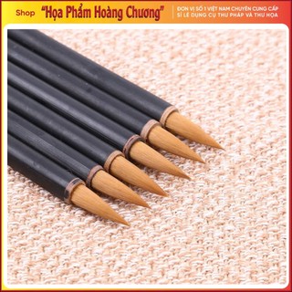 Bút tiểu khải lang hào cán tre viết thư pháp