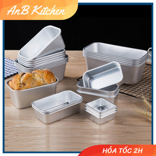 Khuôn Loaf nhôm, hình chữ nhật A01 - A02 - A03 - A04 - A05, làm bánh mì hoa cúc, chiffon
