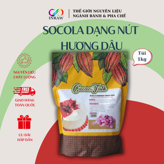 Socola Dạng Hạt Nút Hương Dâu Cacao Talk (Túi 1kg)