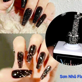 Sơn gel nhũ flash đen, đỏ siêu bắt sáng , chai 15 ml