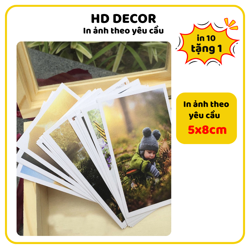 (ĐN) In ảnh theo yêu cầu 5X8CM, in 10 tấm tặng thêm 1 tấm