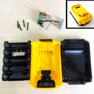 Bộ vỏ và mạch pin Dewalt 18V-20V Li-ion, 1 hàng cell, có Led báo, nhận sạc zin dùng cho máy khoan De
