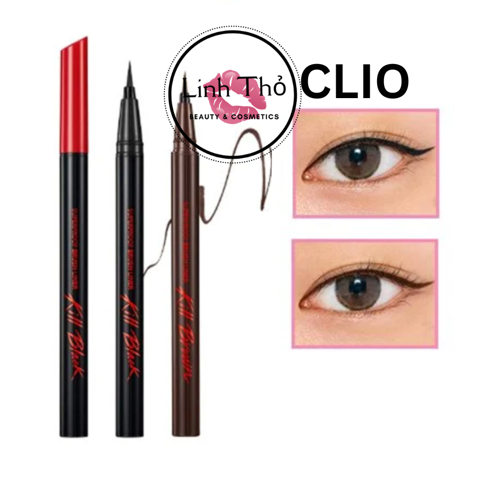   CLIO BRUSH  Bút Kẻ Mắt Nước Chống Trôi CLIO Kill Superproof Brush Liner Nâu - Đen 