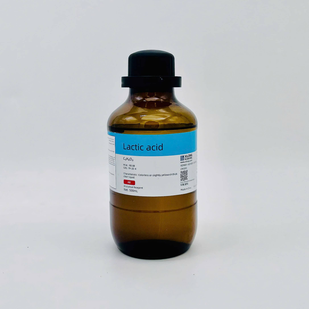 Hóa chất Lactic acid 85.5 -90% (AR, Chai 500ML, Xilong, Cas 79-33-4)
