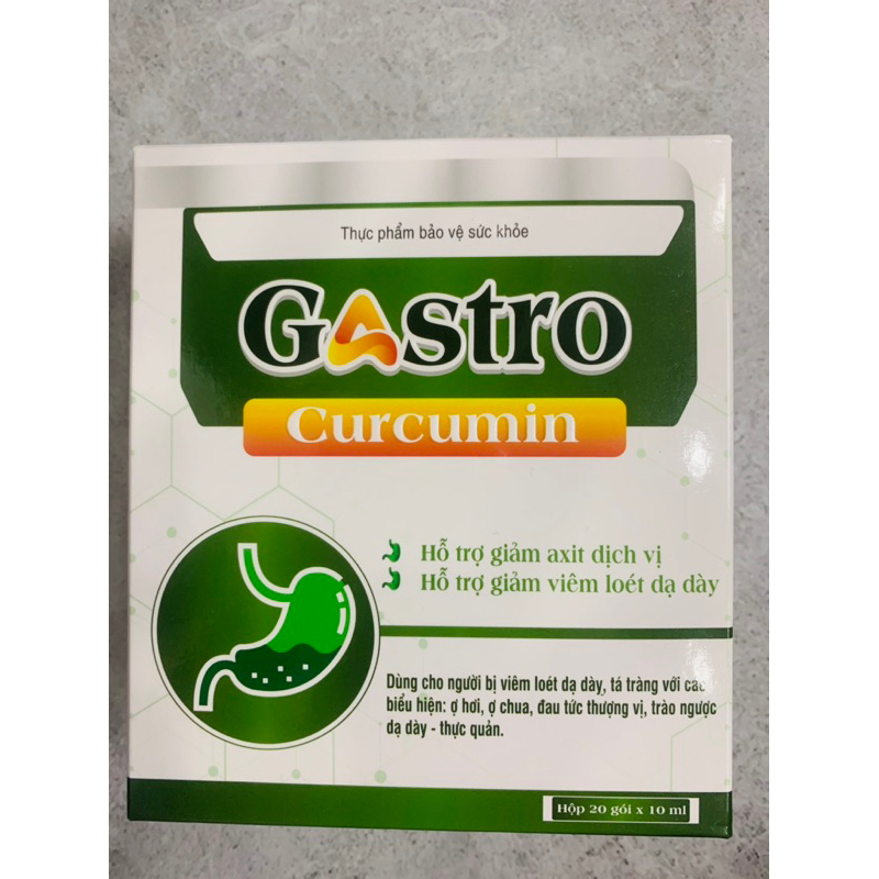 {Chính Hãng} Gastro curcumin gel bảo vệ dạ dày, ợ hơi, ợ chua, trào ngược dạ dày - thực quản