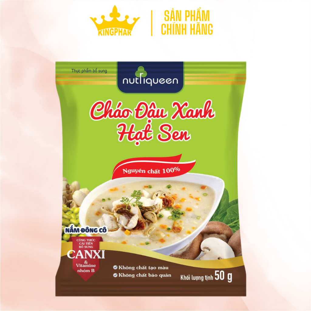 Cháo đậu xanh hạt sen, thương hiệu Nutriqueen