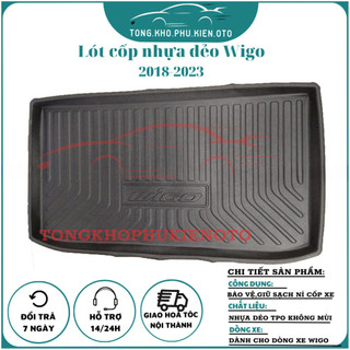 LÓT CỐP nhựa xe Wigo 2018-2023 nhựa PU cao cấp không mùi , Chống Thấm nước hiệu quả