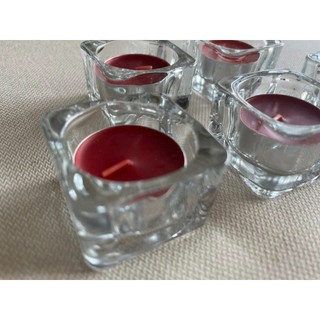 Bộ 5 chân nến tealight thuỷ tinh