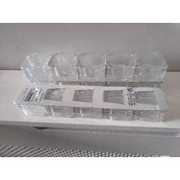 Bộ 5 chân nến tealight thuỷ tinh