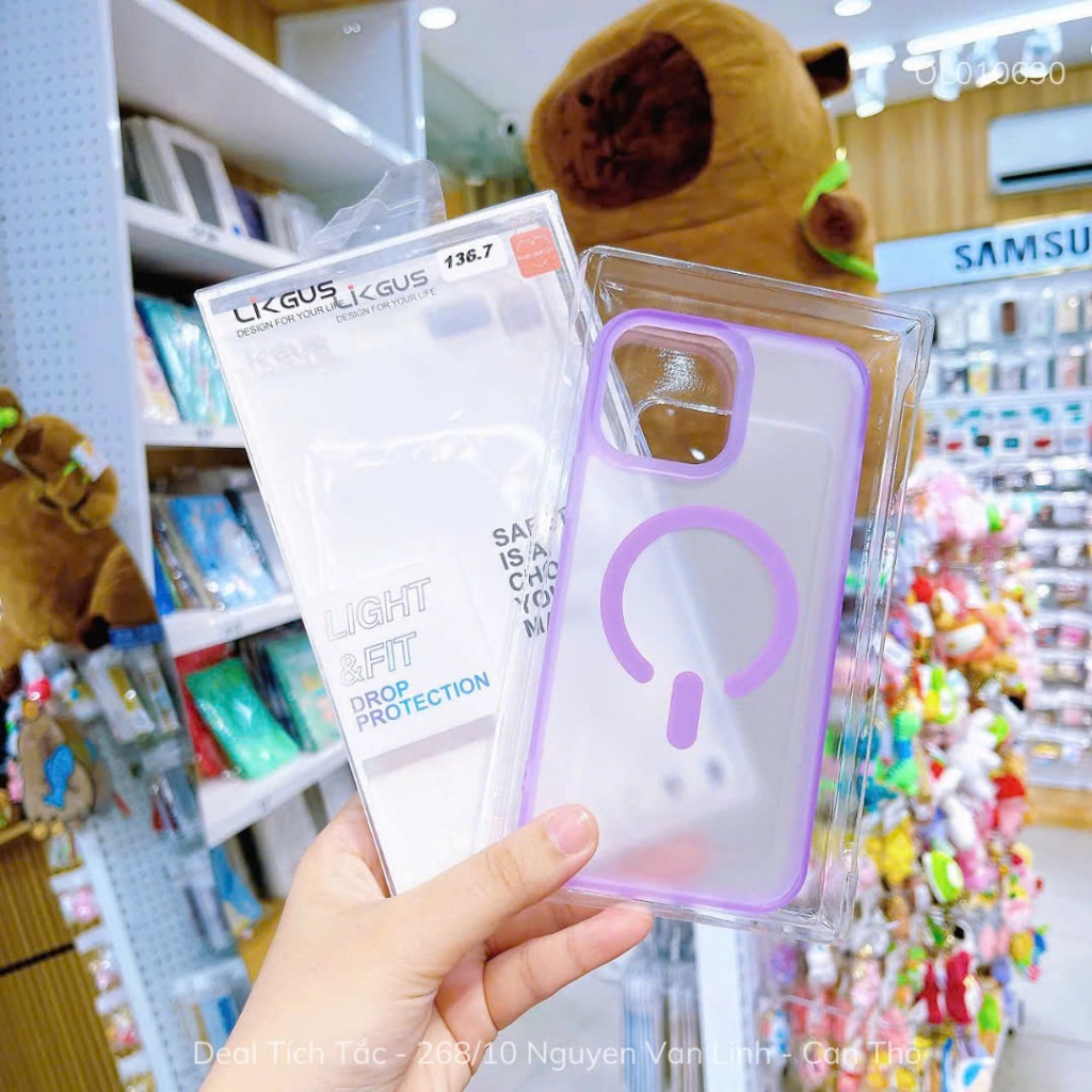 Ốp Lưng Iphone Likgus Nhám Chống Vân Tay, Sạc Không Dây Cho IP 11/12/12pro/12promax/13/13promax/14/14promax/15pr15promax