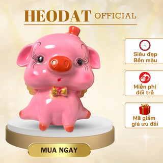 Heo đất tiết kiệm mẫu Cánh Tiên size đại đội mũ siêu dễ thương, Ống tiết kiệm Lợn Đất