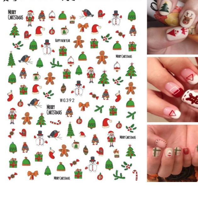 sticker dán móng noel