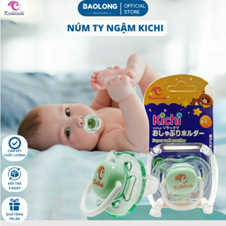Ty Ngậm Chỉnh Nha, Ti Giả Silicon Kichi Loại Đẹp Cho Bé 0-6m, Núm Ti Mềm Mại Như Ti Mẹ I Bảo Long Store