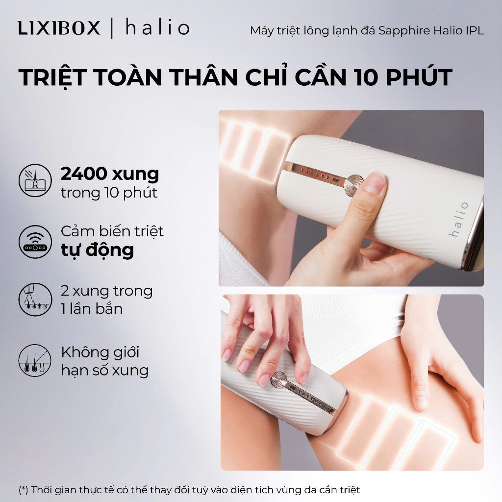 Máy Triệt Lông Lạnh Sapphire Halio InfinityGlow Advanced IPL Sapphire Cooling Hair Removal Device | BigBuy360 - bigbuy360.vn