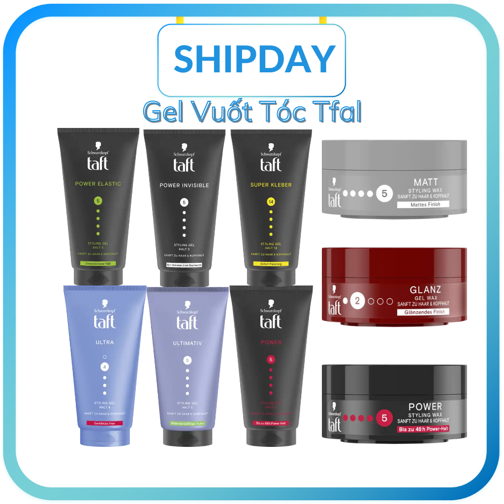 Gel vuốt tóc Taft Schwarzkopf 150ml SÁP VÚT TÓC MOCUS 150ML NAM TÍNH ĐỨC