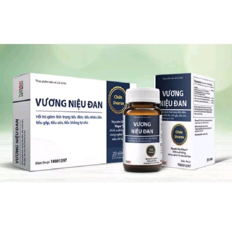 (Chính hãng )Vương niệu đan hộp 20 viên hỗ trợ giảm tiểu đêm tiểu nhiều lần tiểu són