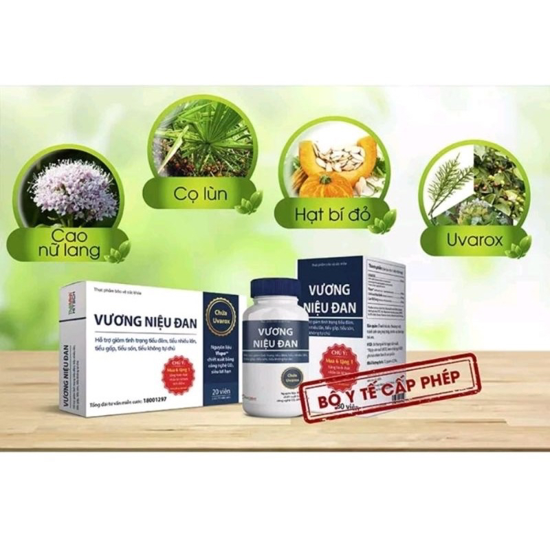 (Chính hãng )Vương niệu đan hộp 20 viên hỗ trợ giảm tiểu đêm tiểu nhiều lần tiểu són