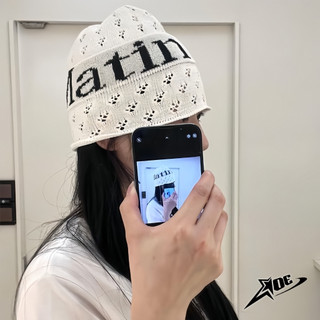 (Có sẵn) AOE STUDIO- Mũ len beanie nữ nam Y2K mũ dệt kim MARTIN nón giúp giữ ấm mùa đông phong cách cá tính đi chơi Đà L