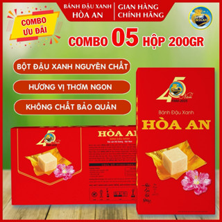 Combo 05 Hộp Bánh Đậu Xanh Hòa An 200gr (Date mới + chính hãng)