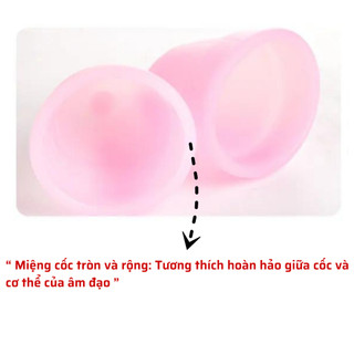 Cốc Nguyệt San (Cốc Kinh Nguyệt) Silicone Y Tế Cao Su Tự nhiên - One Size Phù Hợp Mọi Phụ Nữ Việt