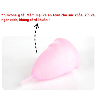 Cốc Nguyệt San (Cốc Kinh Nguyệt) Silicone Y Tế Cao Su Tự nhiên - One Size Phù Hợp Mọi Phụ Nữ Việt