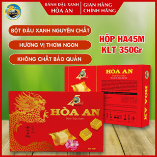 Hộp Bánh Đậu Xanh Hòa An Hộp HA45M KLT 350gr (Date mới + chính hãng)