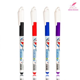 [Hộp 20] Bút Gel Thiên Long GEL-012 Mực Tím, Xanh - Hình Doreamon Dễ Thương, Viết Êm, nét 0.5mm