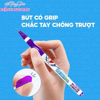[Hộp 20] Bút Gel Thiên Long GEL-012 Mực Tím, Xanh - Hình Doreamon Dễ Thương, Viết Êm, nét 0.5mm