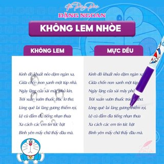 [Hộp 20] Bút Gel Thiên Long GEL-012 Mực Tím, Xanh - Hình Doreamon Dễ Thương, Viết Êm, nét 0.5mm