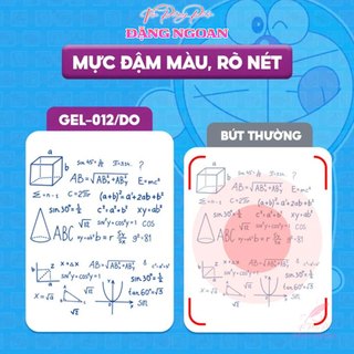 [Hộp 20] Bút Gel Thiên Long GEL-012 Mực Tím, Xanh - Hình Doreamon Dễ Thương, Viết Êm, nét 0.5mm