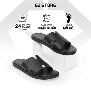 Dép nam chữ h G2.STORE Helios kiểu dáng quai ngang Sandal nam dáng dép da màu đen thời trang cao cấp chính hãng