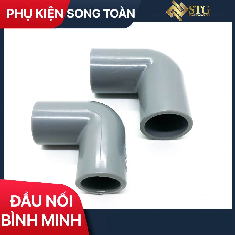 Co Nhựa Bình Minh, Co Nhựa Trơn Dán Ống Nước Phi 21 27 34 - Nhựa Bình Minh
