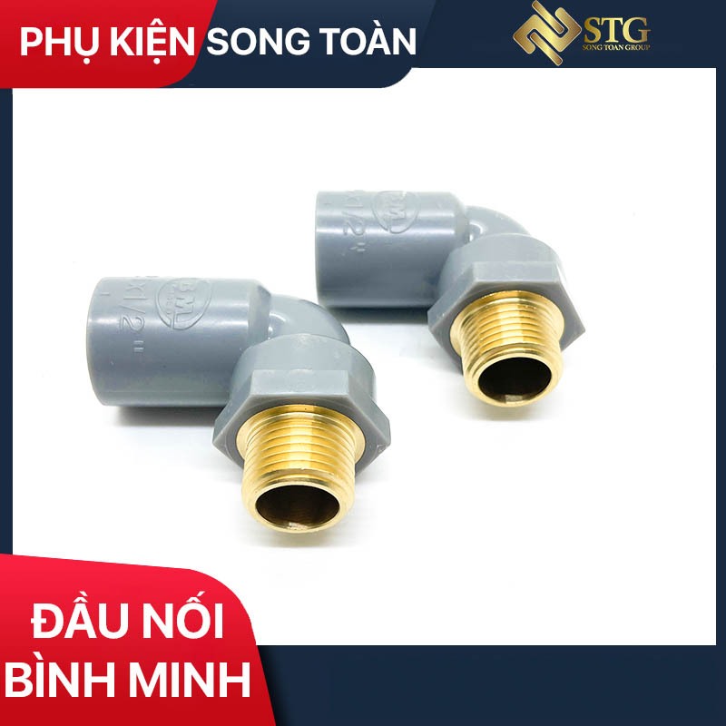Co Nhựa Bình Minh, Co Nối Ren Ngoài Đồng Thau Phi 21 27 - Nhựa Bình Minh