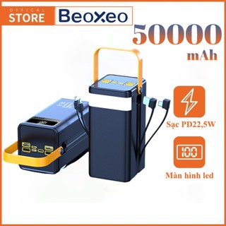 Sạc dự phòng dung lượng lớn 50000 30000 mah tích hợp đèn led 4 cáp hỗ trợ sạc nhanh 22,5w sạc được nhiều thiết bị dp04s