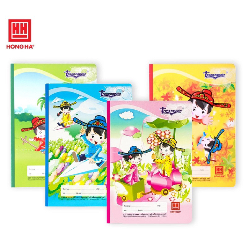 [Lốc 10 cuốn]  Vở 4 ô ly Hồng Hà 48 trang Chân dung Trạng nguyên (0563)