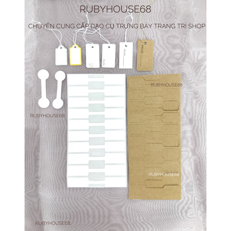 Tag ghi giá có dây treo trang sức nhìu mẫu Rubyhouse68