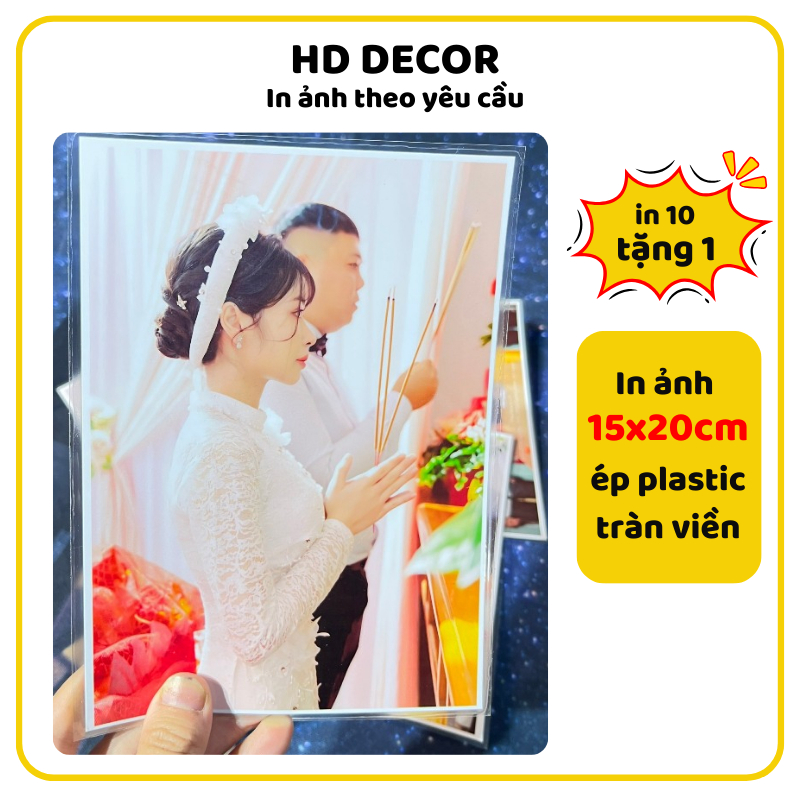 (ĐN) In ảnh 15x20cm ép plastic tràn viền in ảnh theo yêu cầu