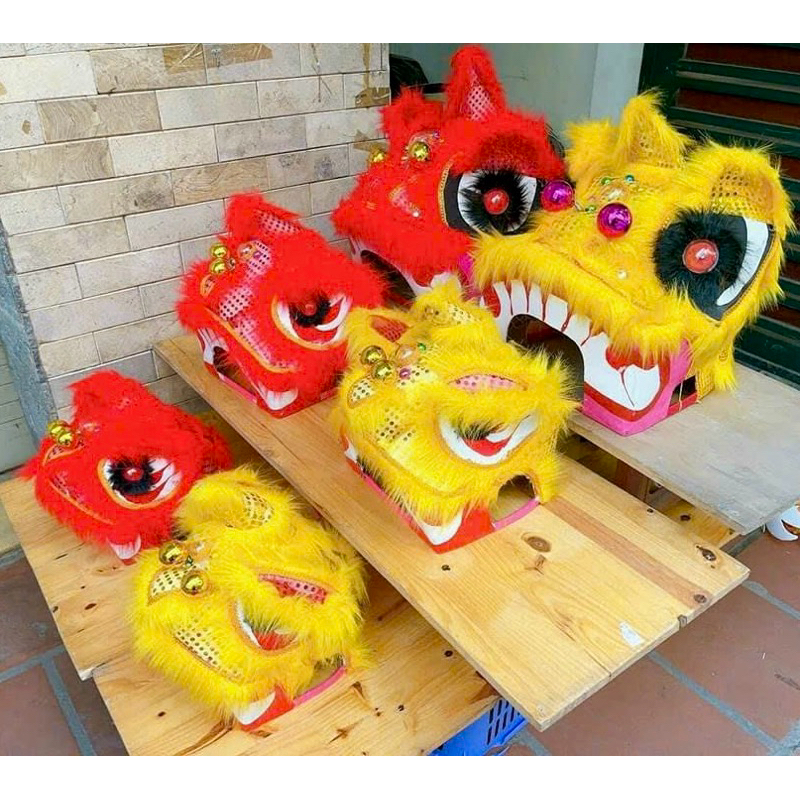 Đầu lân sư tử loại đẹp có đuôi kim sa,có đèn nhấp nháy- TâmKemShop93