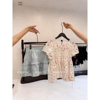 Áo chấm bi màu hàng QC