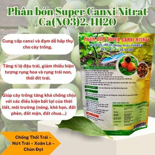 Phân bón Super Canxi Nitrat 500gr – Ca(NO3)2.4H2O (Nhập khẩu Haifa – Israel) (Vườn Sài Gòn - Vuon Sai Gon)