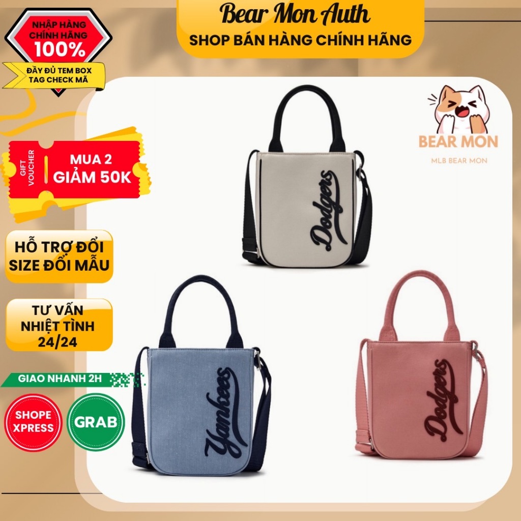 Túi Đeo Chéo MLB Varsity Cursive Denim Mini Cross Bag Los Angeles Dodgers New York Yankees 3Acrs104N