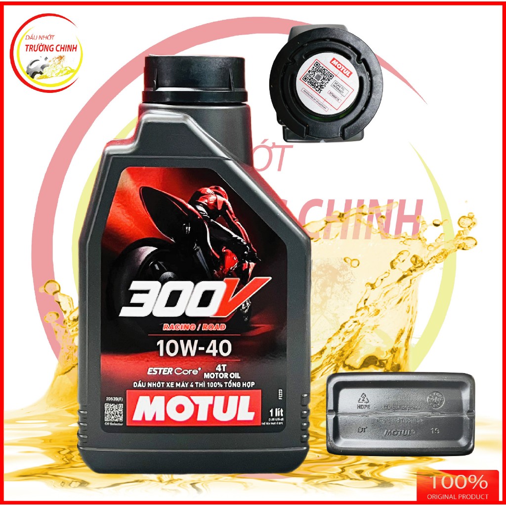 Nhớt Motul 300V Racing Road 10W40 hàng chính hãng Motul VN Có mã QR