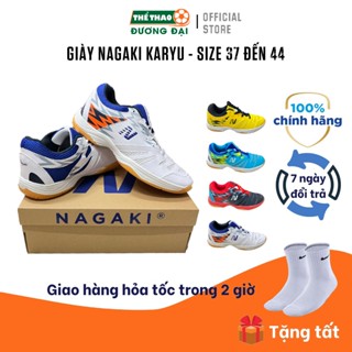 Giày Cầu Lông Bóng Chuyền Chạy Bộ Nagaki Karyu Nam Nữ Đế Cao Su Êm Ái Chống Xoắn Tặng Tất
