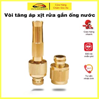 Vòi Tăng Áp Điều Chỉnh Nhiều Chế Độ Phun Bằng Đồng, Vòi Xịt Rửa Xe, Tưới Cây, Rửa Sân Vườn
