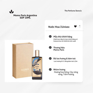 Nước Hoa Unisex Memo Paris Argentina Edp 10ml dạng mẫu thử