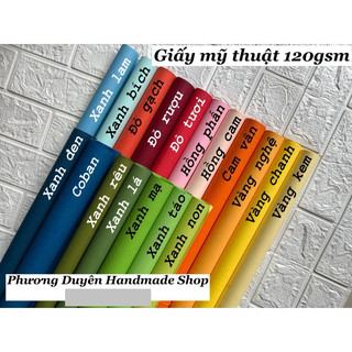 GIẤY MỸ THUẬT HÀN QUỐC ĐỦ MÀU LÀM HOA, TRANG TRÍ 120GSM