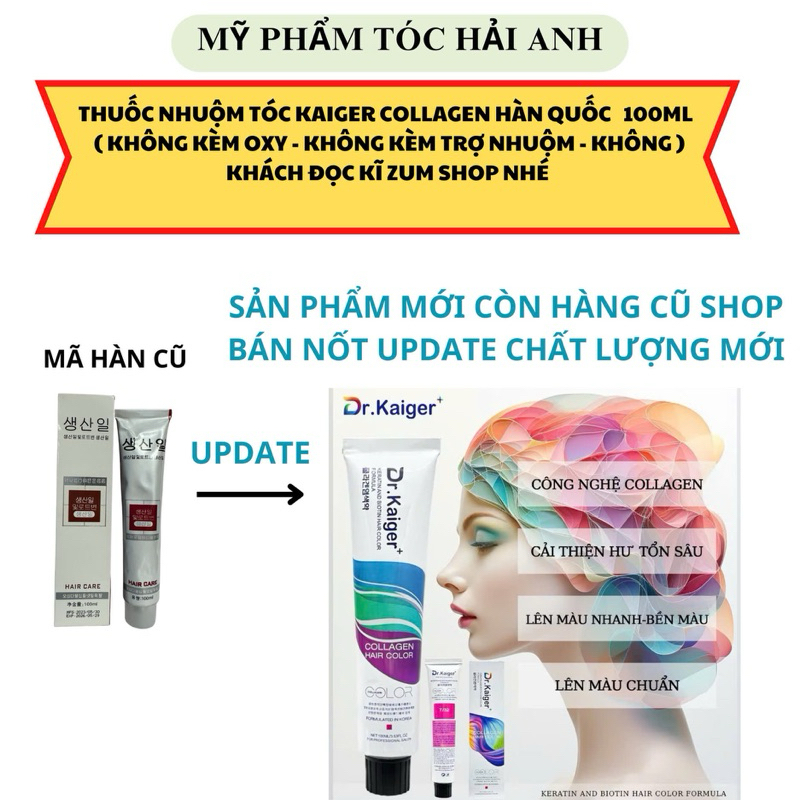 Thuốc nhuộm tóc GINBI Màu nhuộm tóc Hàn Quốc HAIR CARE 100ML