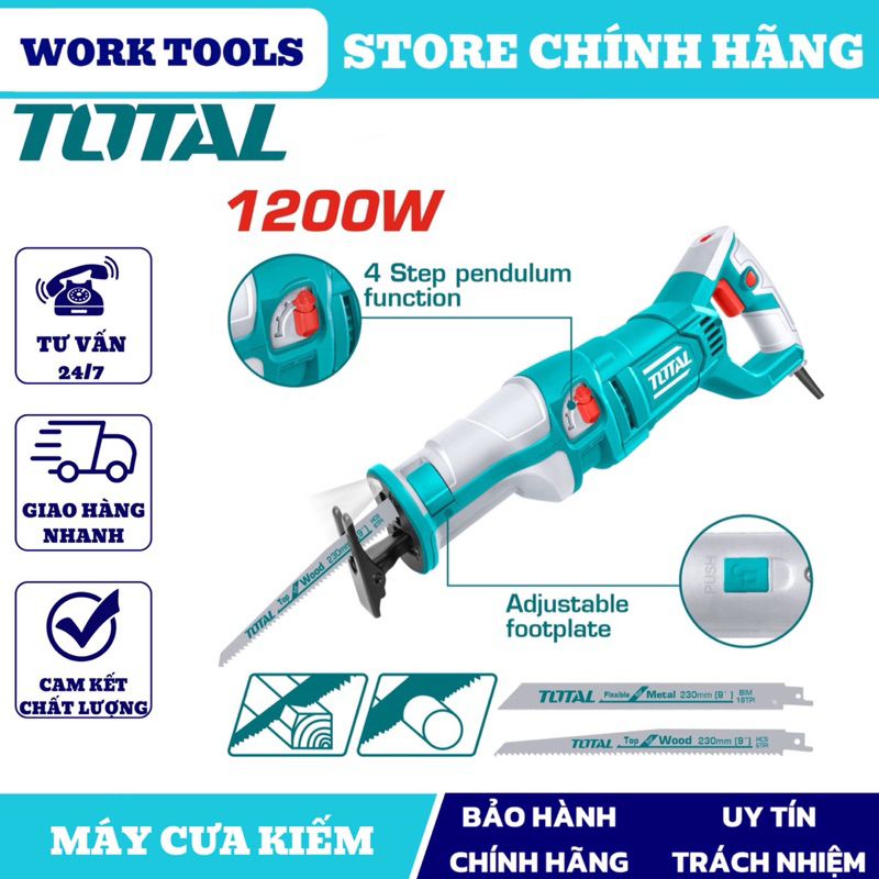 TOTAL Máy cưa kiếm 1200W TS1001201