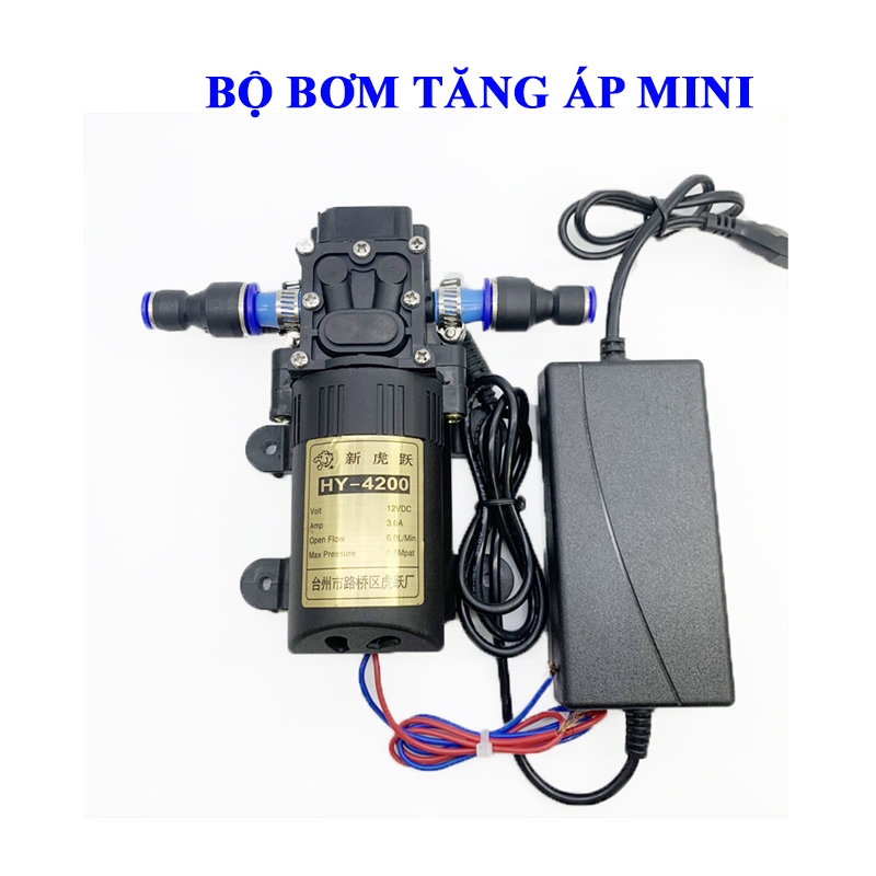 Bơm tăng áp 12v siêu khỏe + nguồn